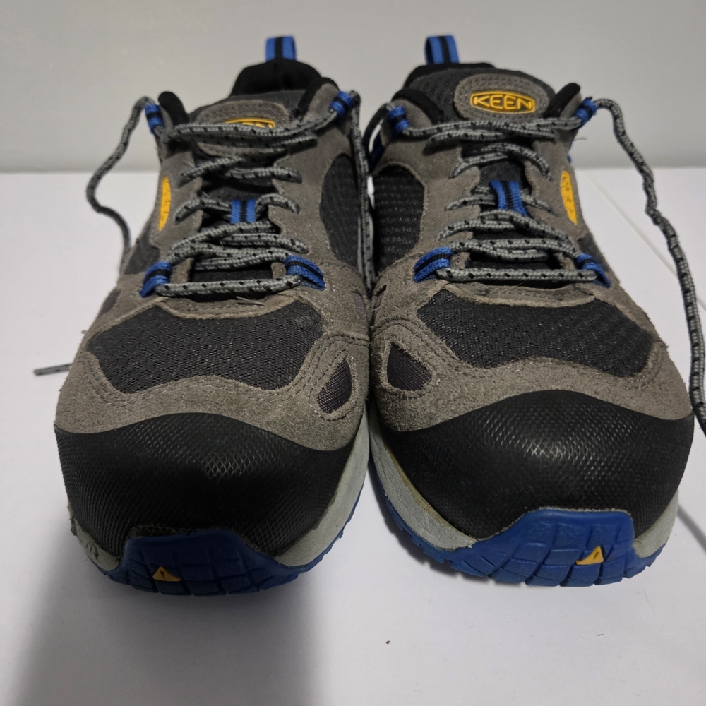 Keen Black and Gray Outdoor Shoes with Blue Highlights